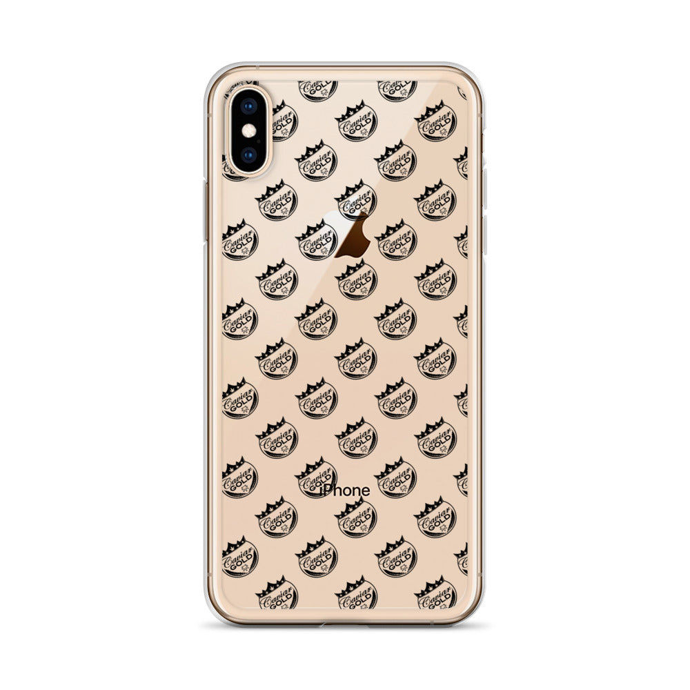 Caviar Gold Logo Repeat Clear Case for iPhone®