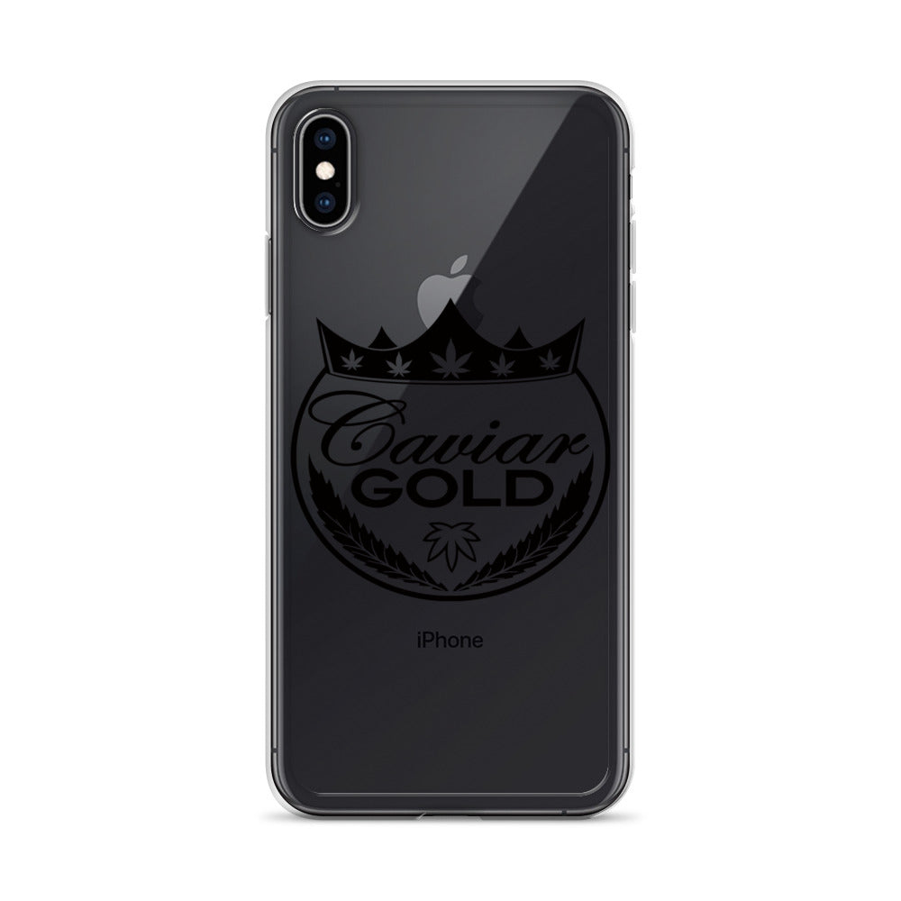 Caviar Gold Logo in Black Clear Case for iPhone®