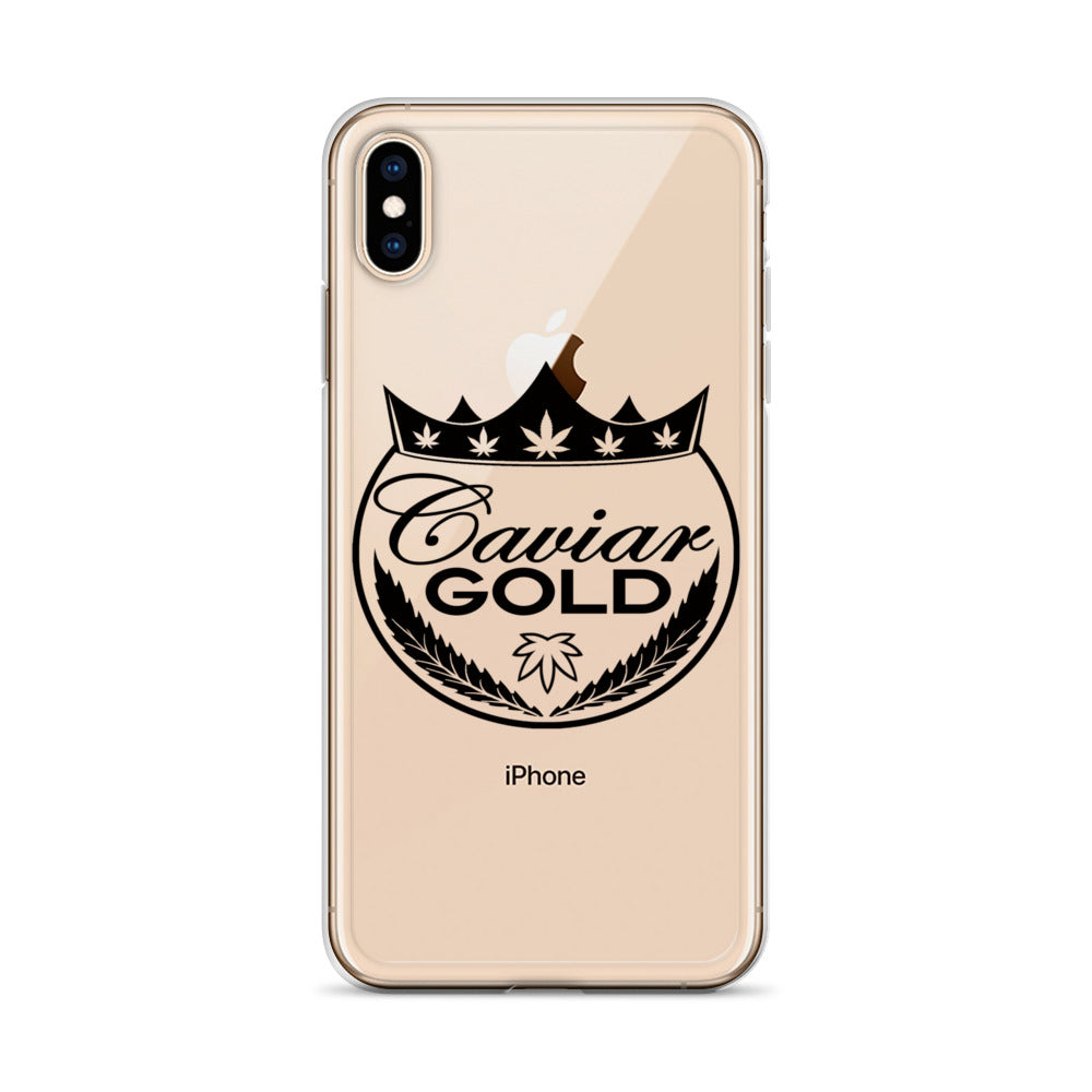 Caviar Gold Logo in Black Clear Case for iPhone®