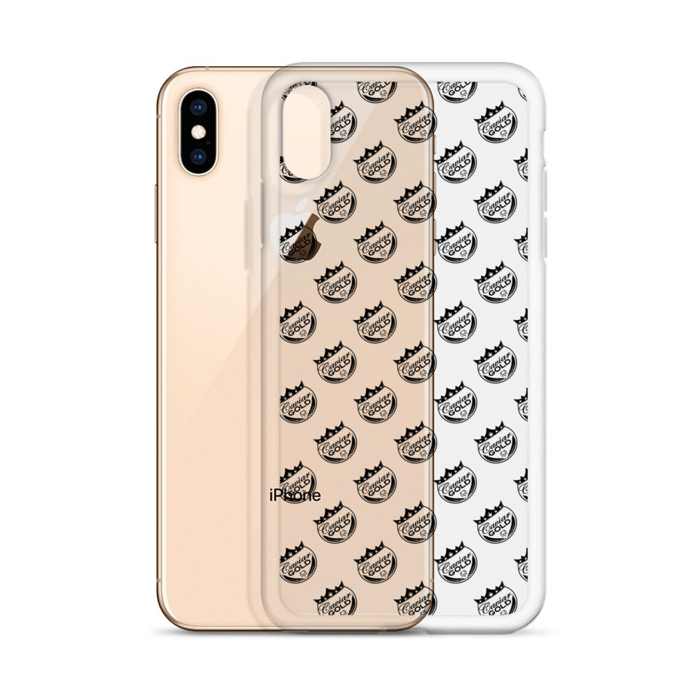 Caviar Gold Logo Repeat Clear Case for iPhone®