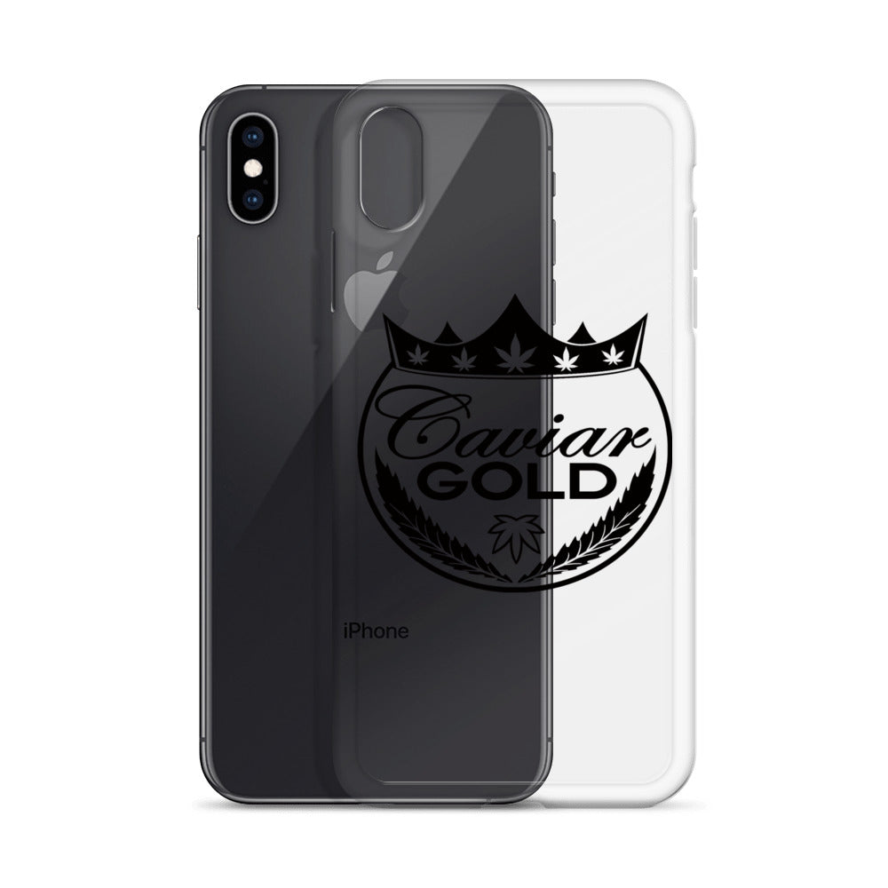 Caviar Gold Logo in Black Clear Case for iPhone®