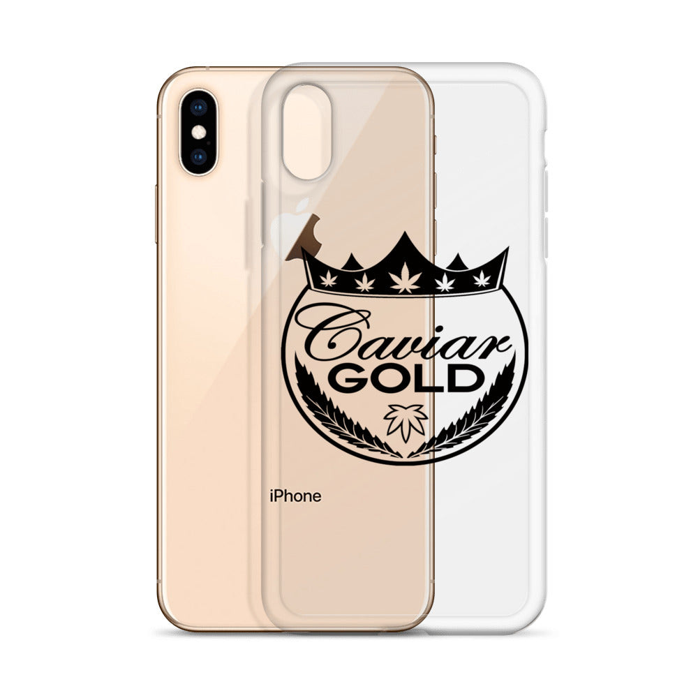 Caviar Gold Logo in Black Clear Case for iPhone®