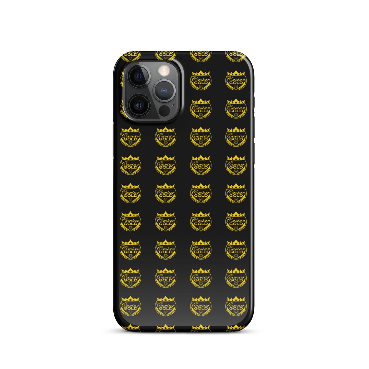 Caviar Gold Logo Repeat Snap case for iPhone®