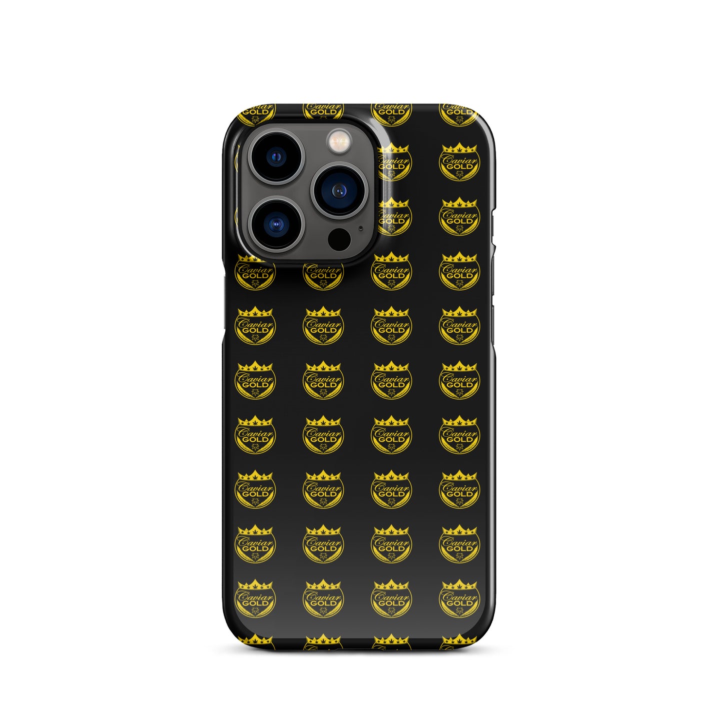 Caviar Gold Logo Repeat Snap case for iPhone®