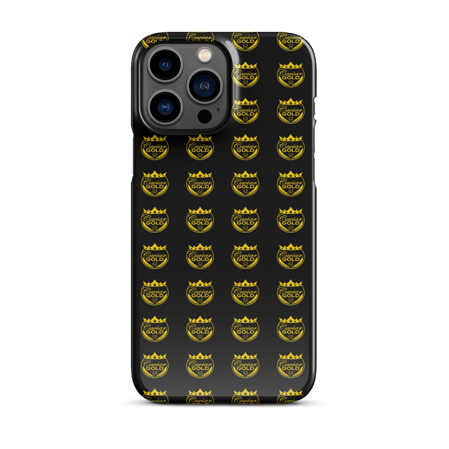 Caviar Gold Logo Repeat Snap case for iPhone®