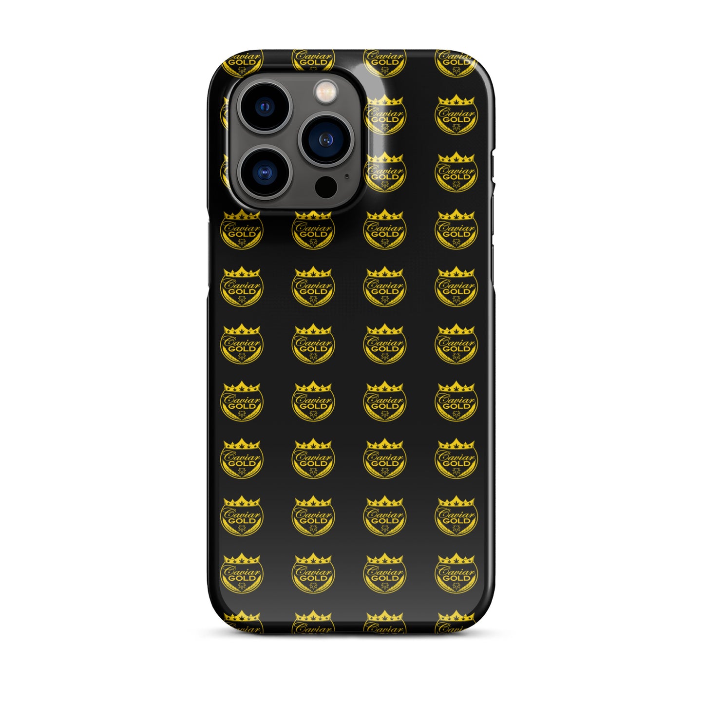 Caviar Gold Logo Repeat Snap case for iPhone®