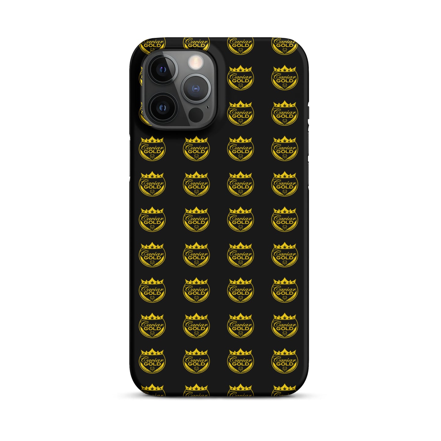 Caviar Gold Logo Repeat Snap case for iPhone®