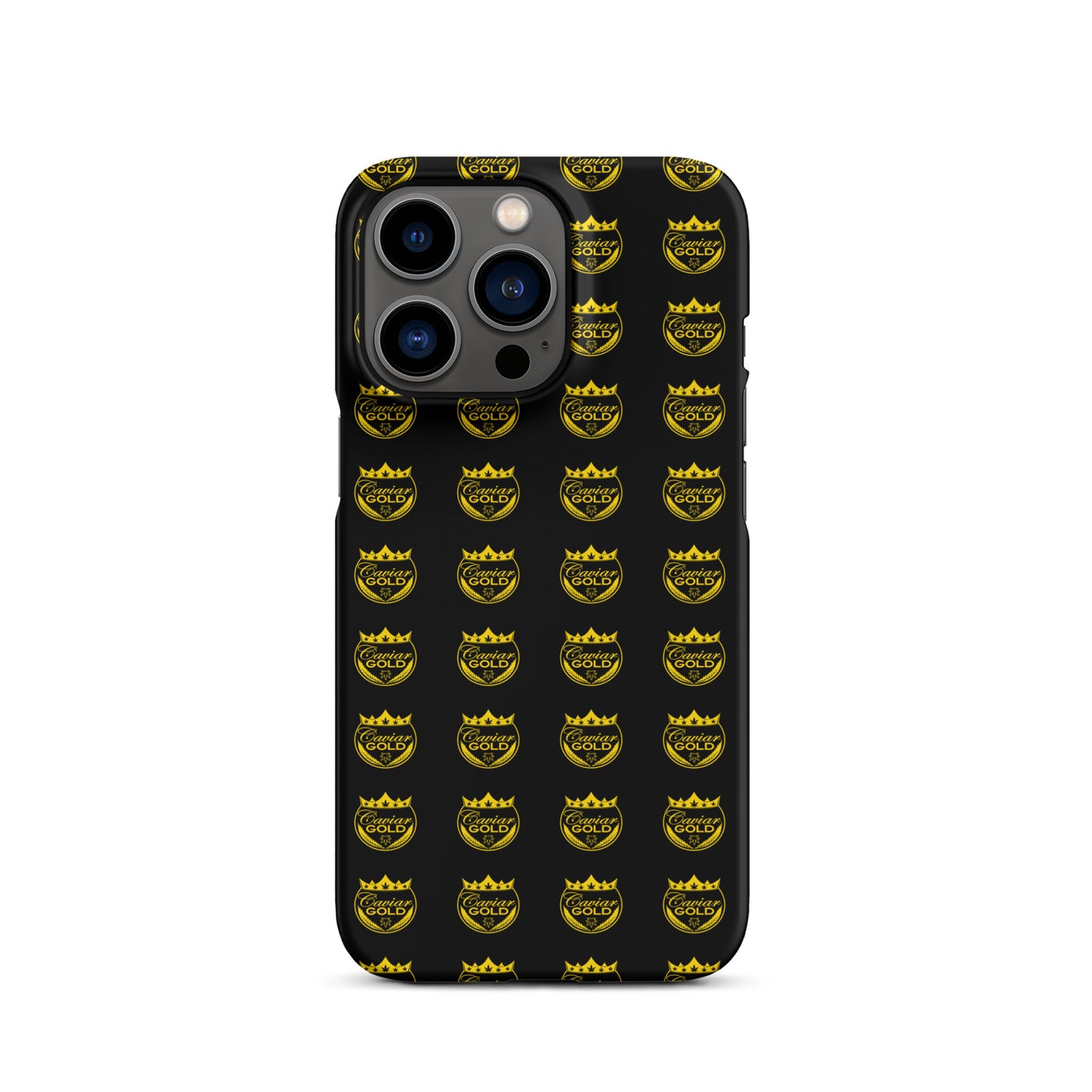 Caviar Gold Logo Repeat Snap case for iPhone®