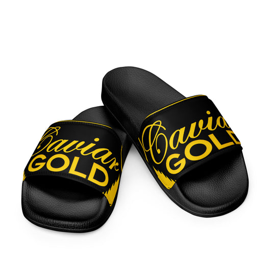 Caviar Gold Black Women's slides